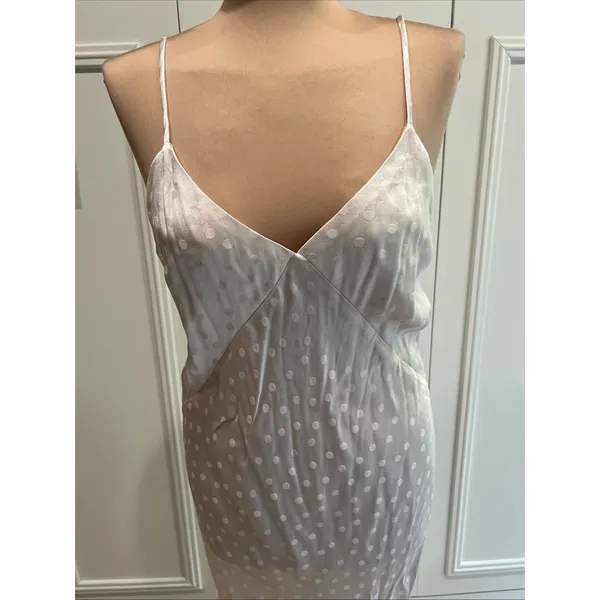 Lovestitch Cream Polka Dot Slip Dress Size Medium‎ Babydoll Coquette Cottagecore - Image 2