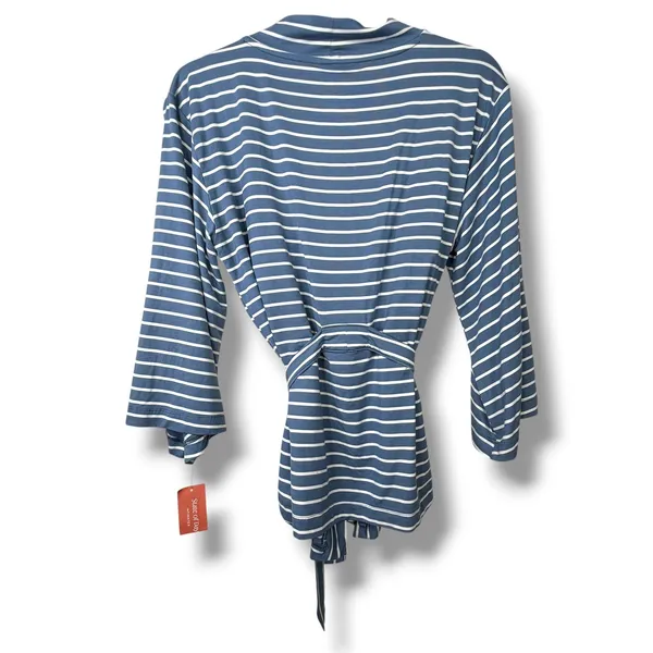NEW State Of Day Intimates Blue Fluid-Knit Striped Lounge Pajama 3-Piece Set XS - Image 10