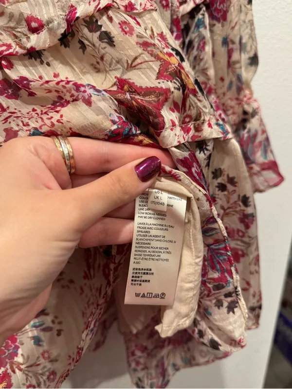 Free People Closer To The Heart Floral Mini Dress L NWT - Image 8