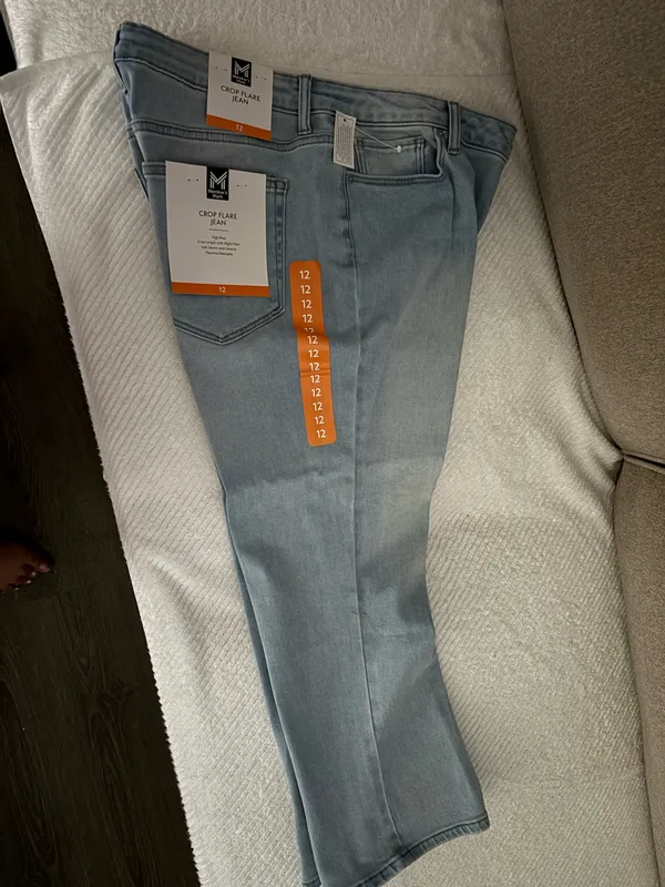 Preppy cropped flare jeans Blue Size 12 - Image 2