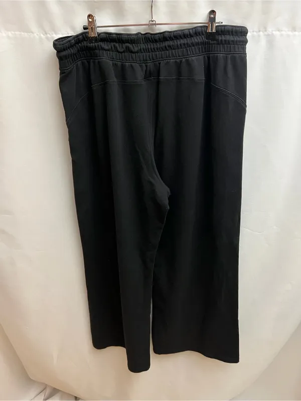 FLX Women’s Black Wide Leg Sweatpants XL Drawstring Athleisure Pants - Image 3