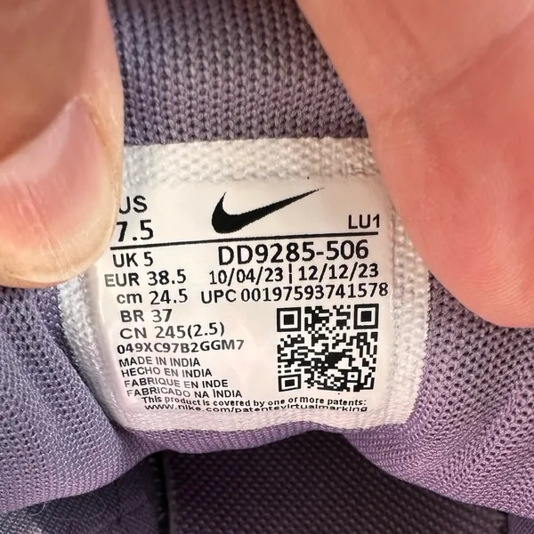 Nike Women's Cushioned Comfort Air Max Bella TR 5 Workout Shoes Purple Size 7.5 - Image 8