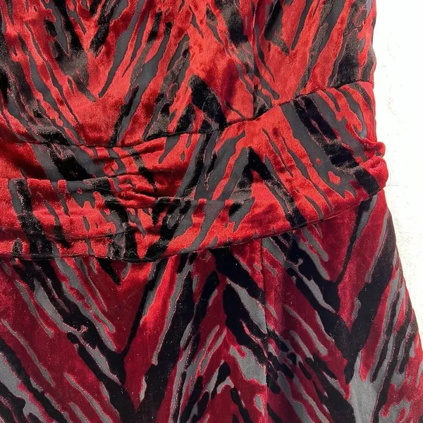 UO‎ L Large Velvet Burnout Dress One Shoulder Y2K Whimsy Goth Silence + Noise - Image 5