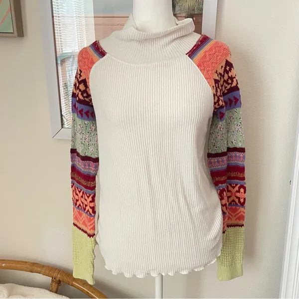Free People Prism Swit Thermal Ski Top in Ivory Size Small - Image 4