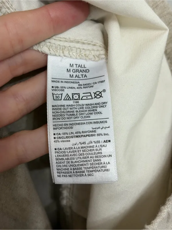NEW Old Navy High-Waisted Linen-Blend Wide-Leg Pants in Natural Linen - M Tall - Image 8