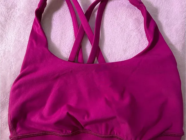 lululemon athletica Scoop-Neck Sports Bra - Magenta Pink - Image 2
