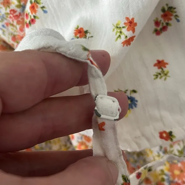 American Eagle Y2K Linen Blend Cottagecore Floral Sundress Medium Boho Coquette - Image 10