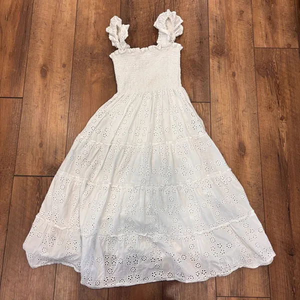 Hill House The Ellie Nap Dress White Women's Size XS Tiered Ruffled Lined Fairy - Image 5