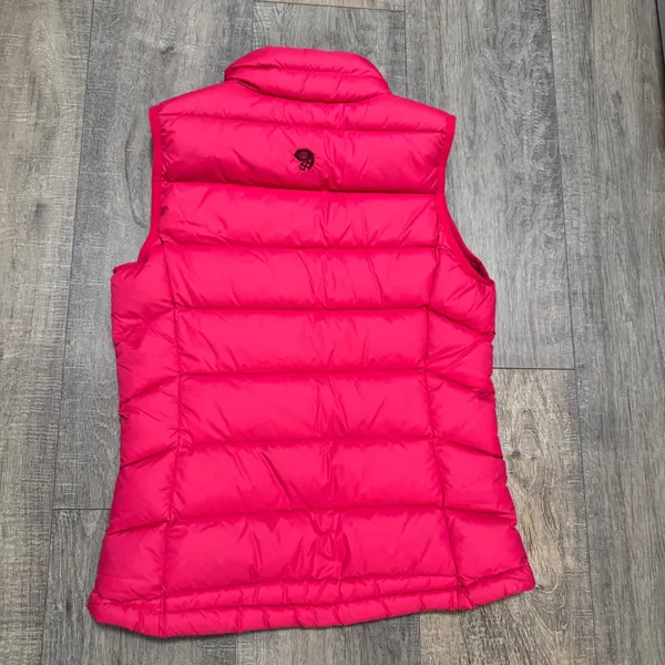 Mountain Hardwear Womens Pink Quilted 650 Down‎ Puffer Vest XS Fleece Collar - Image 2