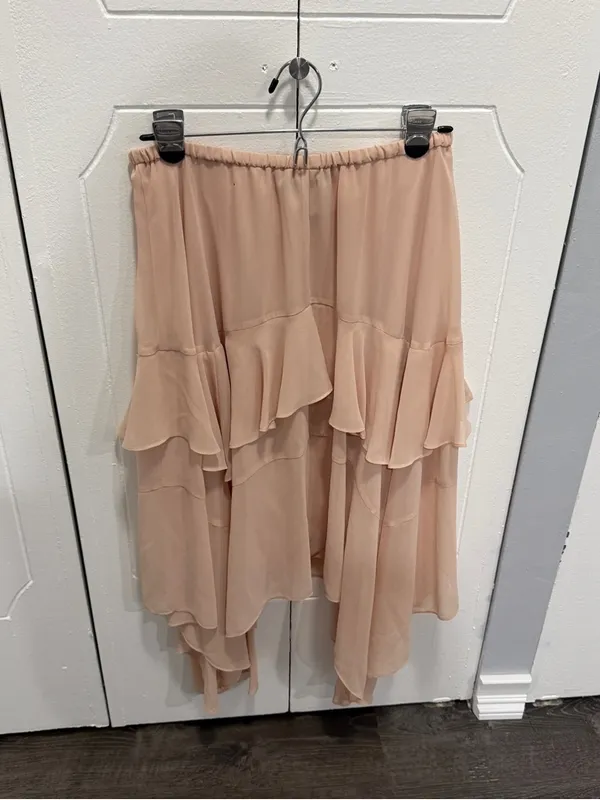 NWT BCBG MaxAzria Bare Pink Ruffle Skirt - Image 2