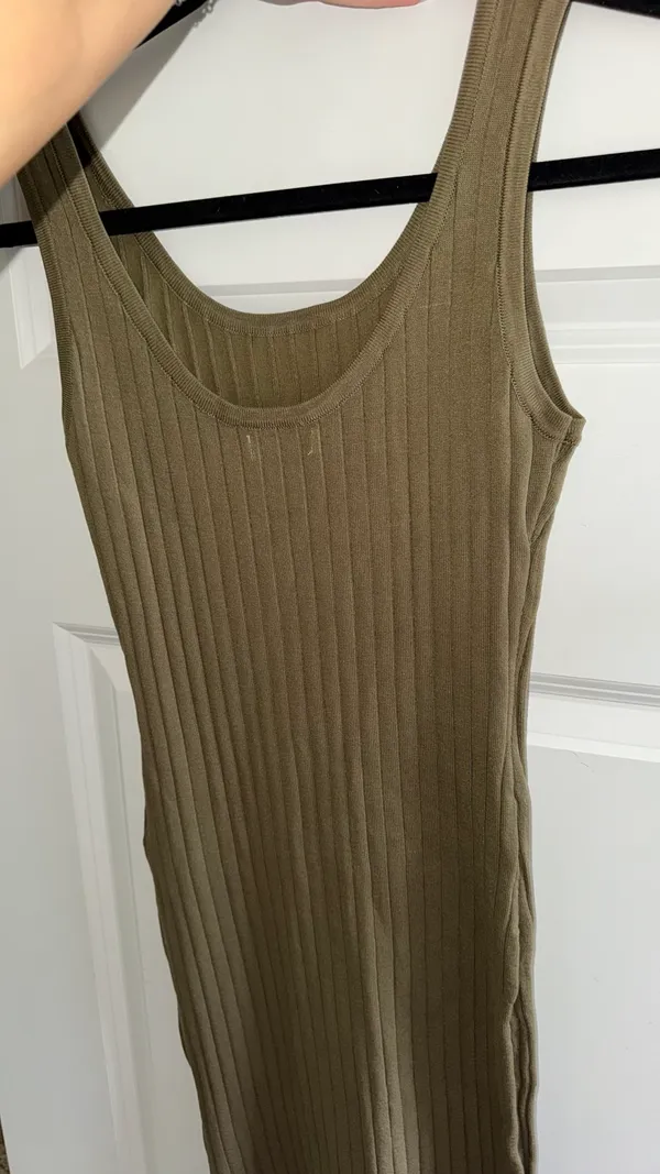 Army green midi dress Size L - Image 6