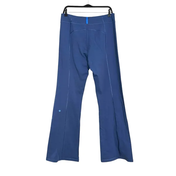 Lululemon Define Zip Front Blue High-Waisted Flare Legging Pants in Pitch Blue - Image 3