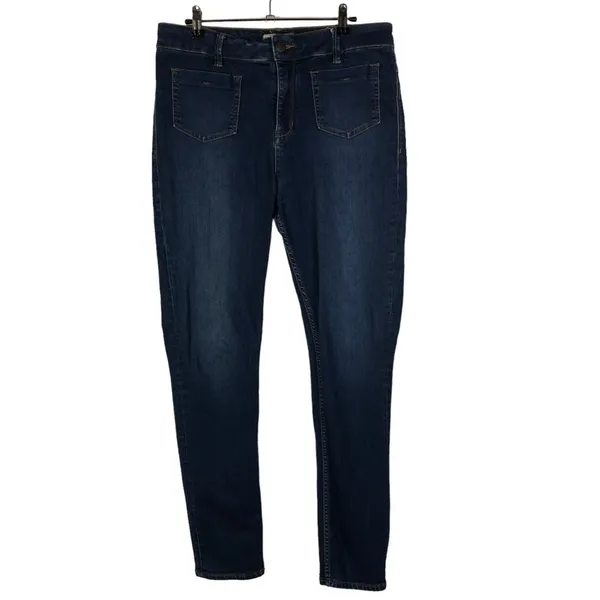 Free People Beverley Dark Wash Skinny Straight‎ Jeans 31 - Image 2