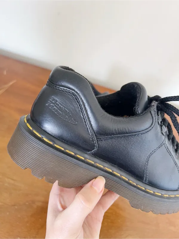 Dr Martens • vintage 8312 lace up oxford shoes platform black leather chunky - Image 5