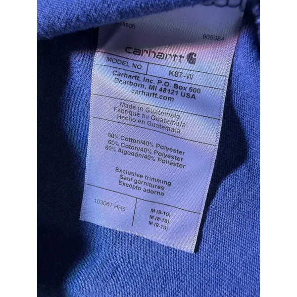 Carhartt Women's Blue Loose Fit Pocket Tee Sz M(8-10) (f5) - Image 4
