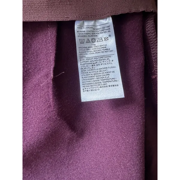 Banana Republic Faux Leather Leggings XS Burgundy Brown Coated Stretch Pants - Image 8