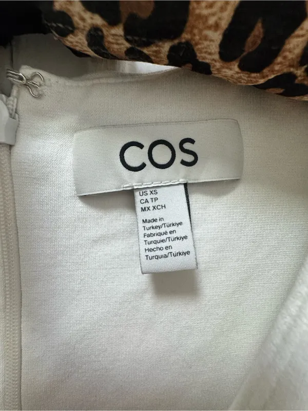 COS V-Neck White Asymmetrical Sleeveless Maxi Dress Size XS - Image 6