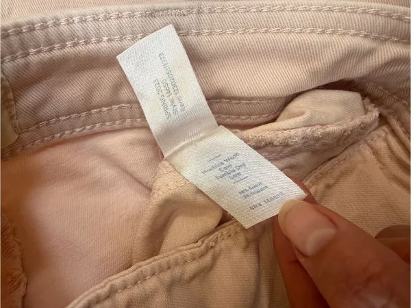 Marine Layer Bridget Slim Wide Leg Crop Pants in Peach Whip - Image 9