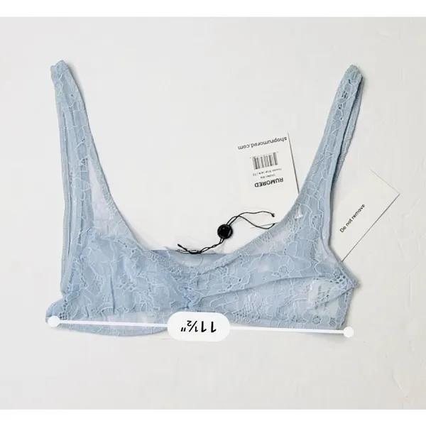 Rumored Smitten LACE Bra Powder Blue XS Sexy Danty Delicate Lingerie French NWT‎ - Image 3