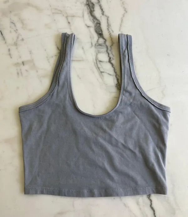 Free People Movement Blue Gray Tank Top Bra - Image 2