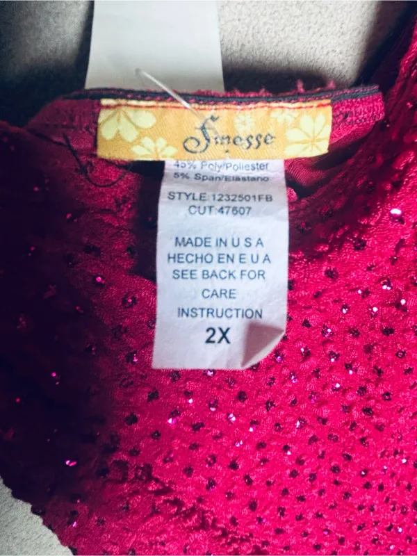 Plus size Pink One-Shoulder Sparkle Mini Dress with sequins, Stretchy Size 2X. - Image 3