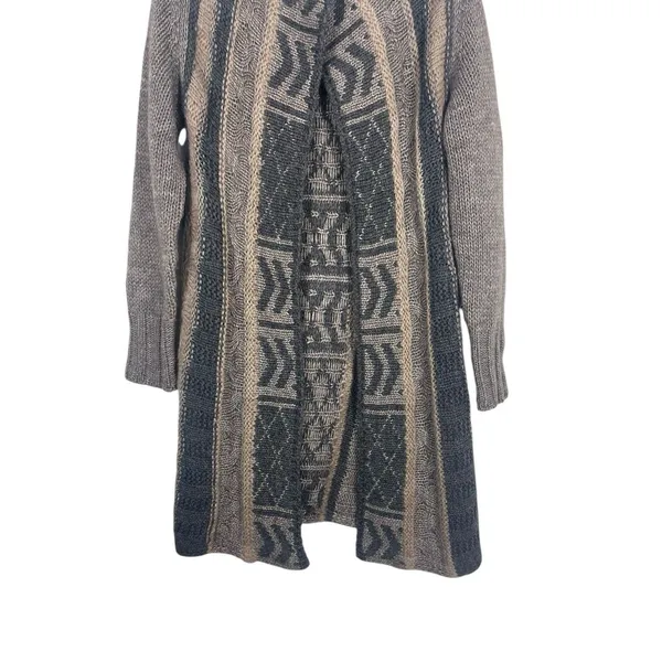 Gottardi Collection Made In Italy Boho Knit Open Front Cardigan Alpaca Wool L - Image 5