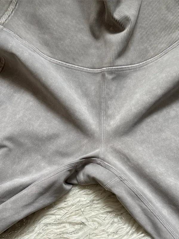 Lululemon Athletica Washed Gray Women’s Cropped High-Waist Leggings Size 4 - Image 10