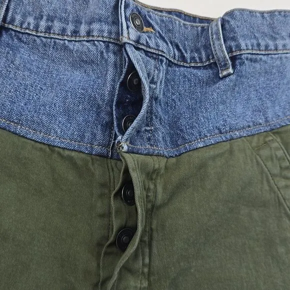 Hudson -1169 Women's Green‎ Cargo High Rise Denim Waist Trousers Pants Size 25 - Image 15