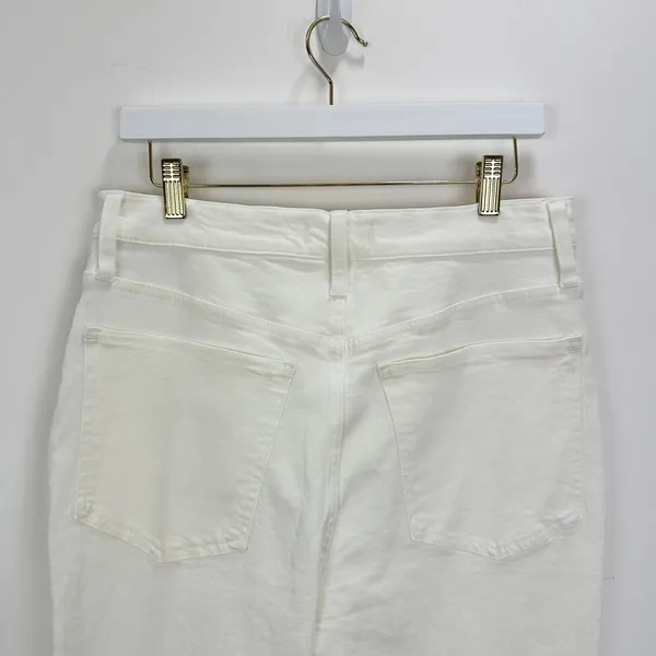 Madewell The Perfect Vintage Jean Tile White High Rise Classic Raw Hem US 30 NWT - Image 12