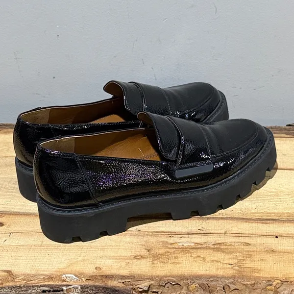 Franco‎ Sarto Brindy Platform Black Loafer Size 8.5 A51 - Image 6