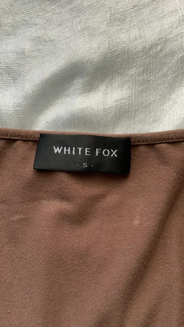 White Fox Brown Cropped Long Sleeve - Image 2