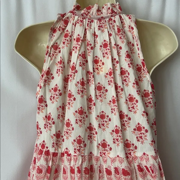 Ro's Garden NWT Red Floral Sofia Sleeveless Ruffle Short Dress **Size XS** 🌺🌺 - Image 6