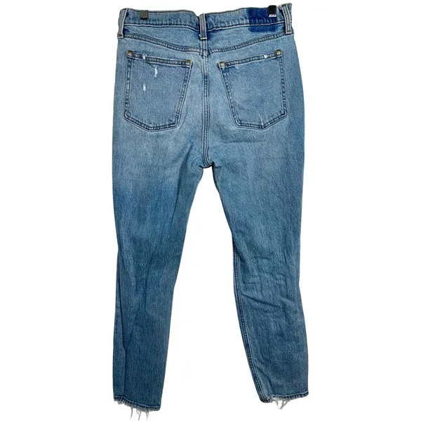 Abercrombie & Fitch Skinny High Rise Blue Denim Distressed Jeans Women Size 29 8 - Image 2