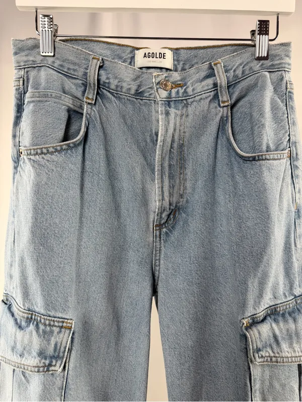 AGOLDE Minka Cargo Jeans in Realm‎ Light Blue Size 26 - Image 5