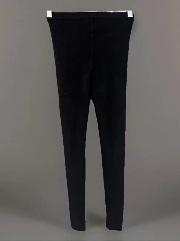 Tory Burch Thona Ribbed Knit Wool Blend Leggings Black Women’s XL Ret. $150 Lux - Image 5