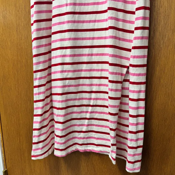 Tuckernuck Pomander Place Gio Stripe Short Sleeve Long Maxi Dress Red Pink Small S - Image 8