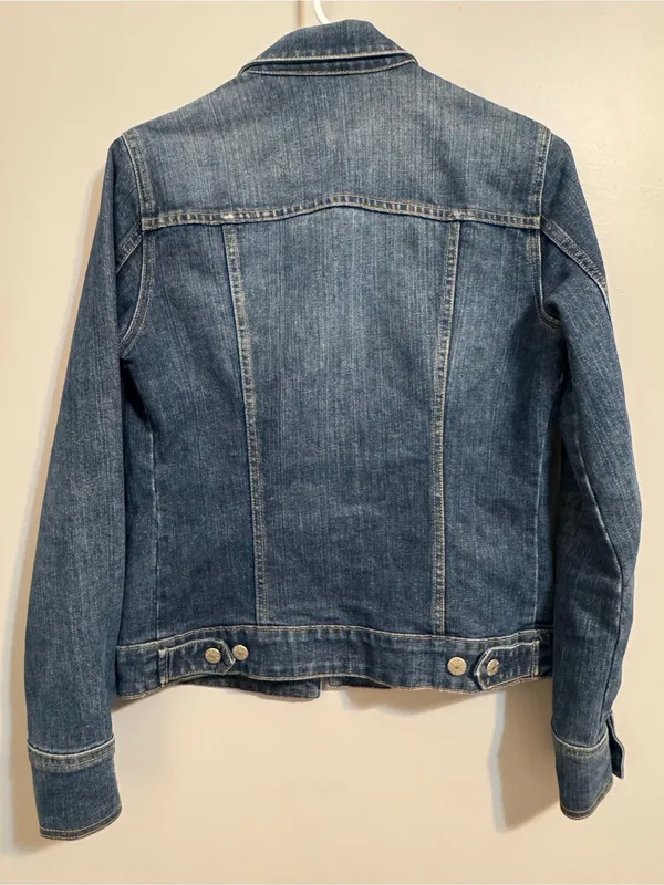 J.Crew‎ Classic Blue Denim Jean Jacket Women’s Small - Image 4