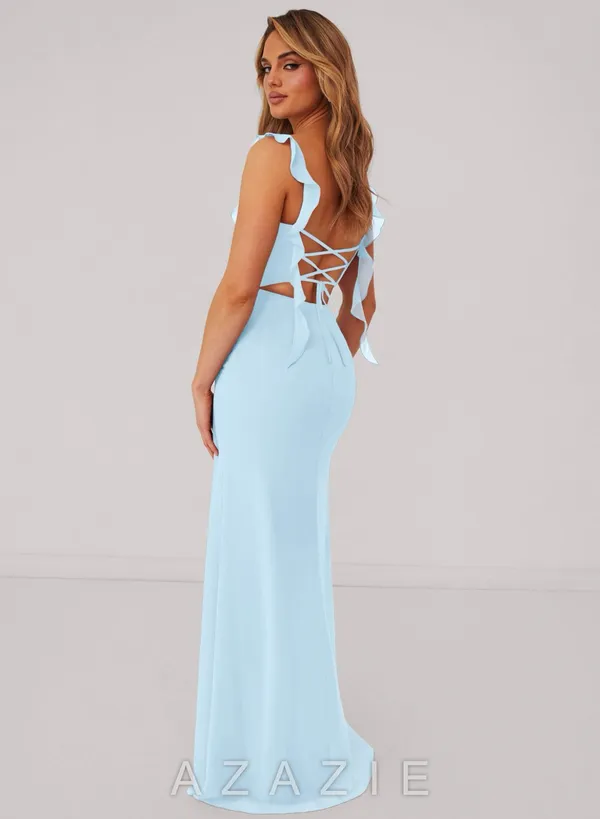 Azazie Sky Blue Barbie Formal Dress - Image 2