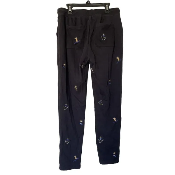Lou & Grey sweatpants black embroidered small - Image 2