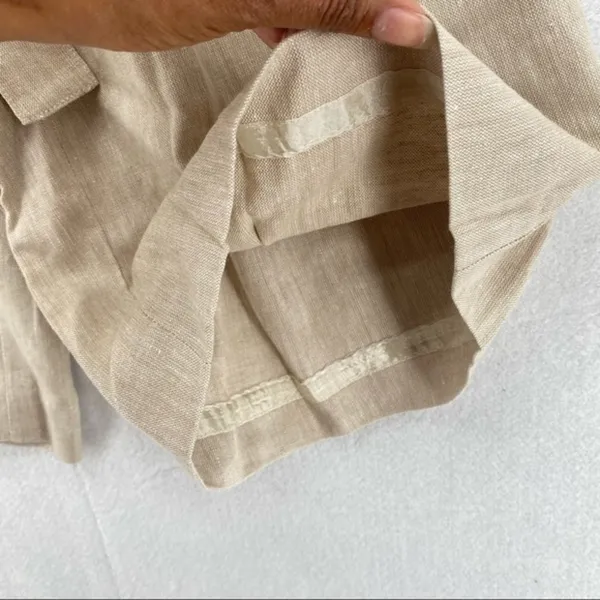 Coldwater Creek‎ Linen Belted Wide Leg Long Shorts - Image 6
