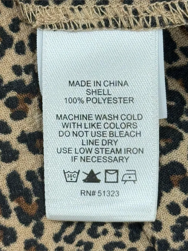 1. State Leopard Print Shirtdress Small 3/4 Sleeve Belt Fall City Chic Maximal - Image 9
