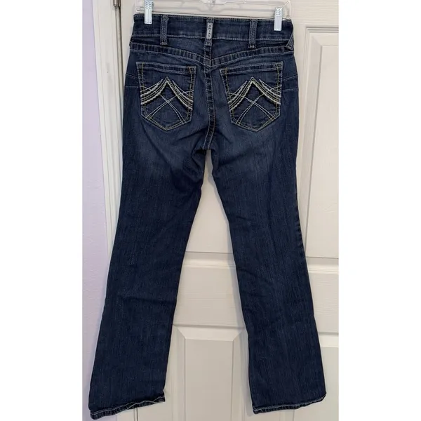 Ariat REAL Jeans Women's 28R MidRise Stretch Whipstitch Bootcut Western Rodeo - Image 2