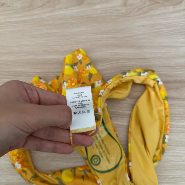 Dippin' Daisy's XS/Large NEW Roma Bikini Set Tie‎ Yellow Lemons Floral High Waist - Image 7