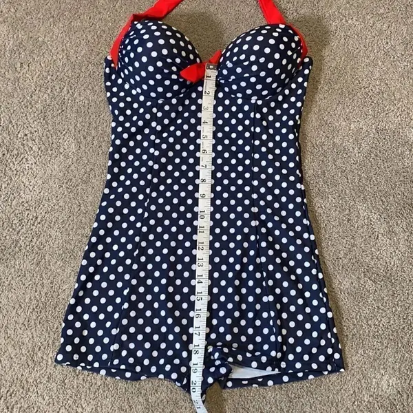 Women’s Swimsuit Bathers Halter Neck Boy Leg with Polka Dots Size 6-8 NEW - Image 10
