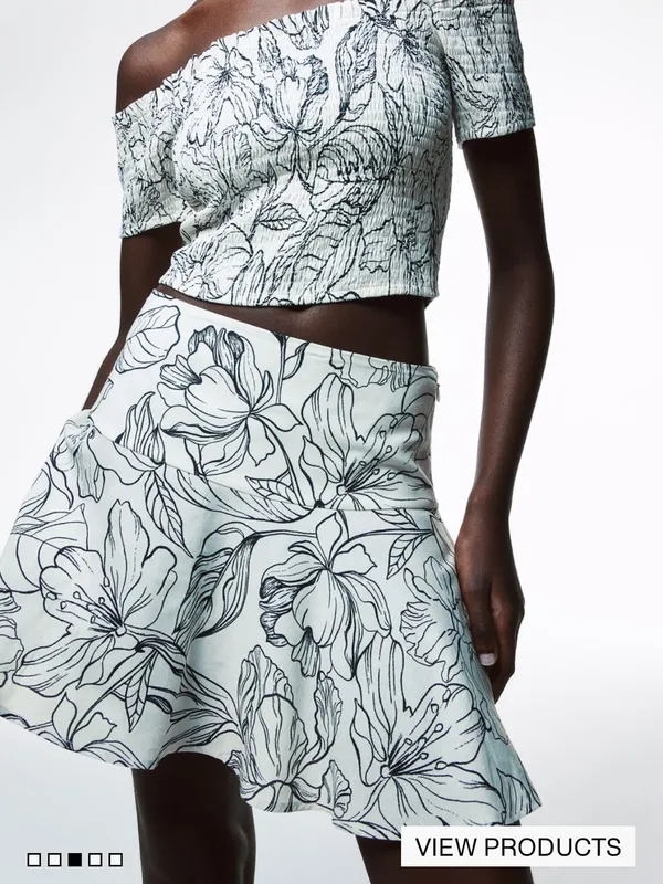 NWT H&M FLARED MINI SKIRT - Image 2