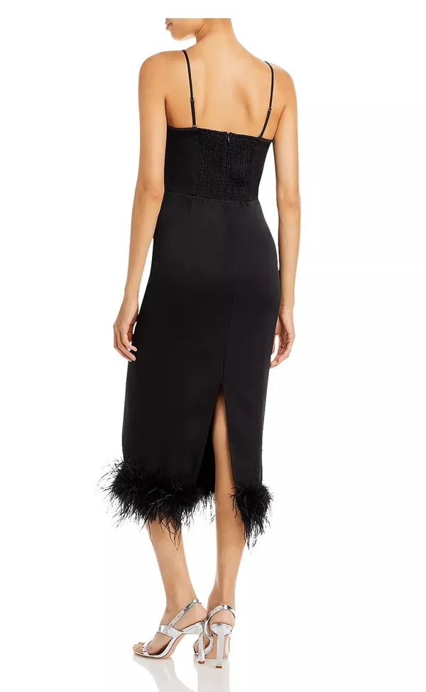 Black Feather Dress Size XS - Image 2