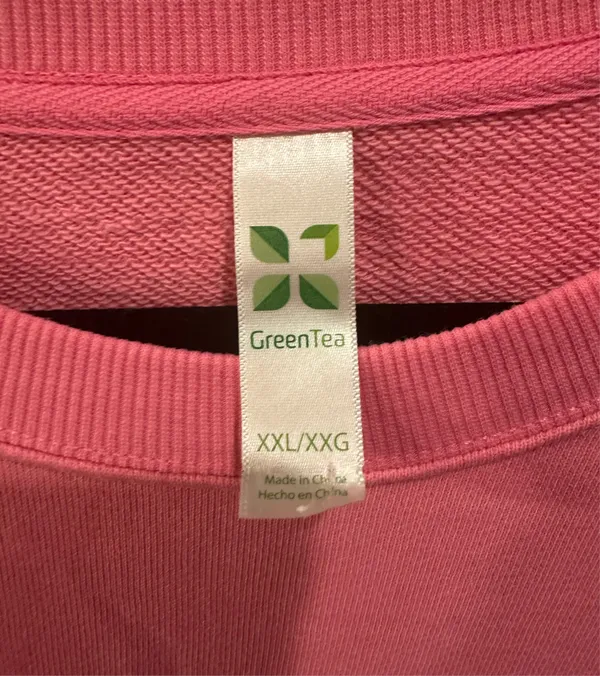 Green Tea Bubblegum Pink Oversized Sweatshirt - Image 3