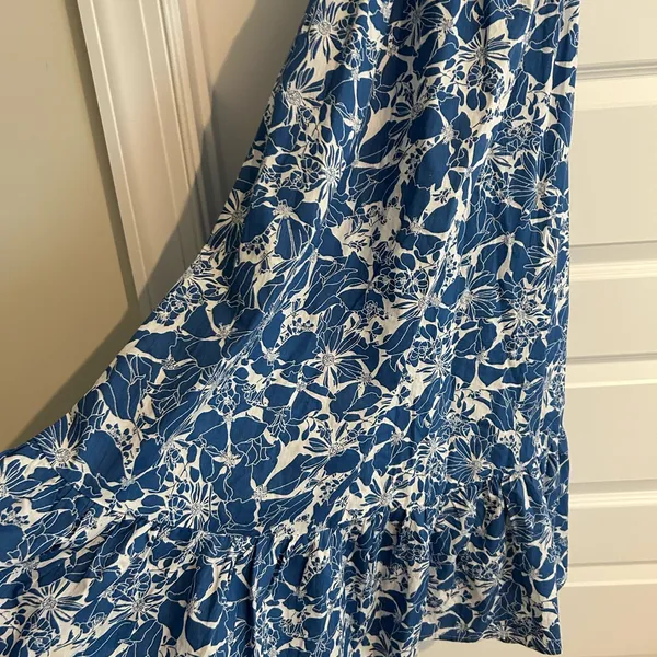 Hello Molly Floral Maxi Dress Blue White Size 8 - Image 5
