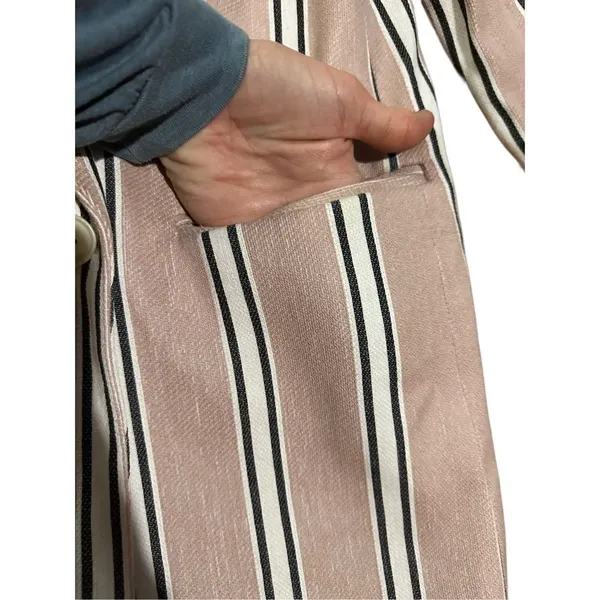 Free People Uptown Girl Blazer sz small‎ soft pink combo - Image 8