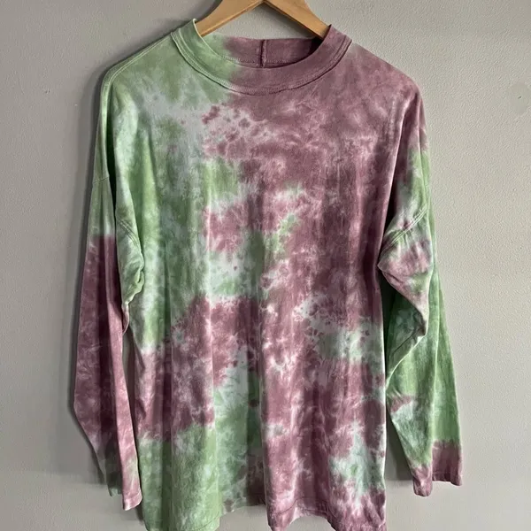 Free People We The Free Tie Dye Long Sleeve Cotton Tee Small - Image 3